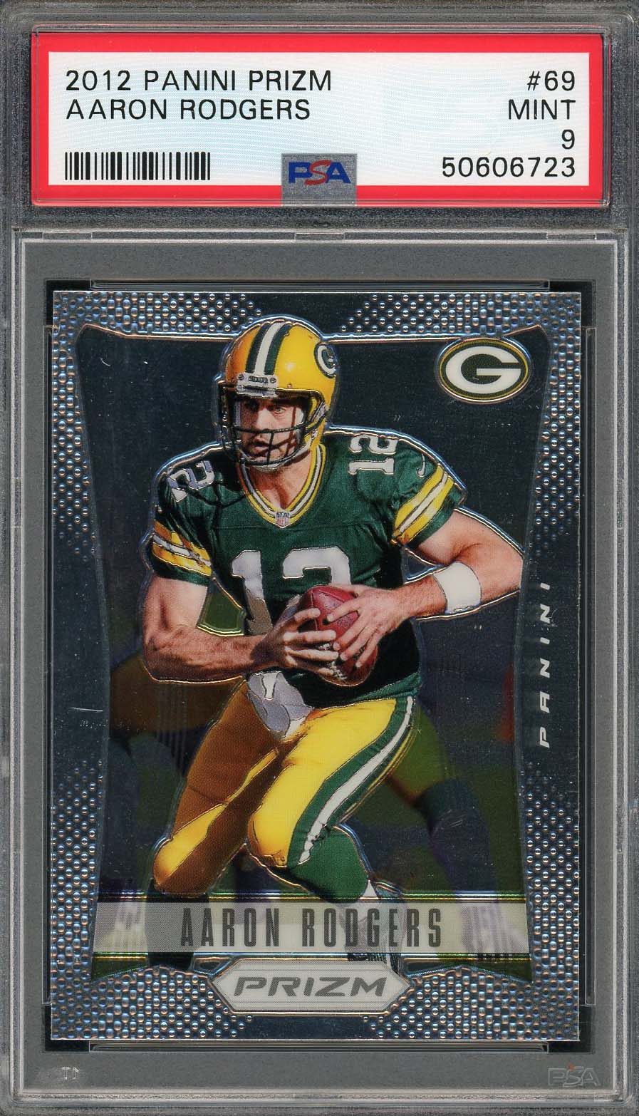 Aaron Rodgers 2012 Panini Prizm Football Card #69 PSA 9 Aaron Rodgers 2012 Panini Prizm Football Card #69 PSA 9