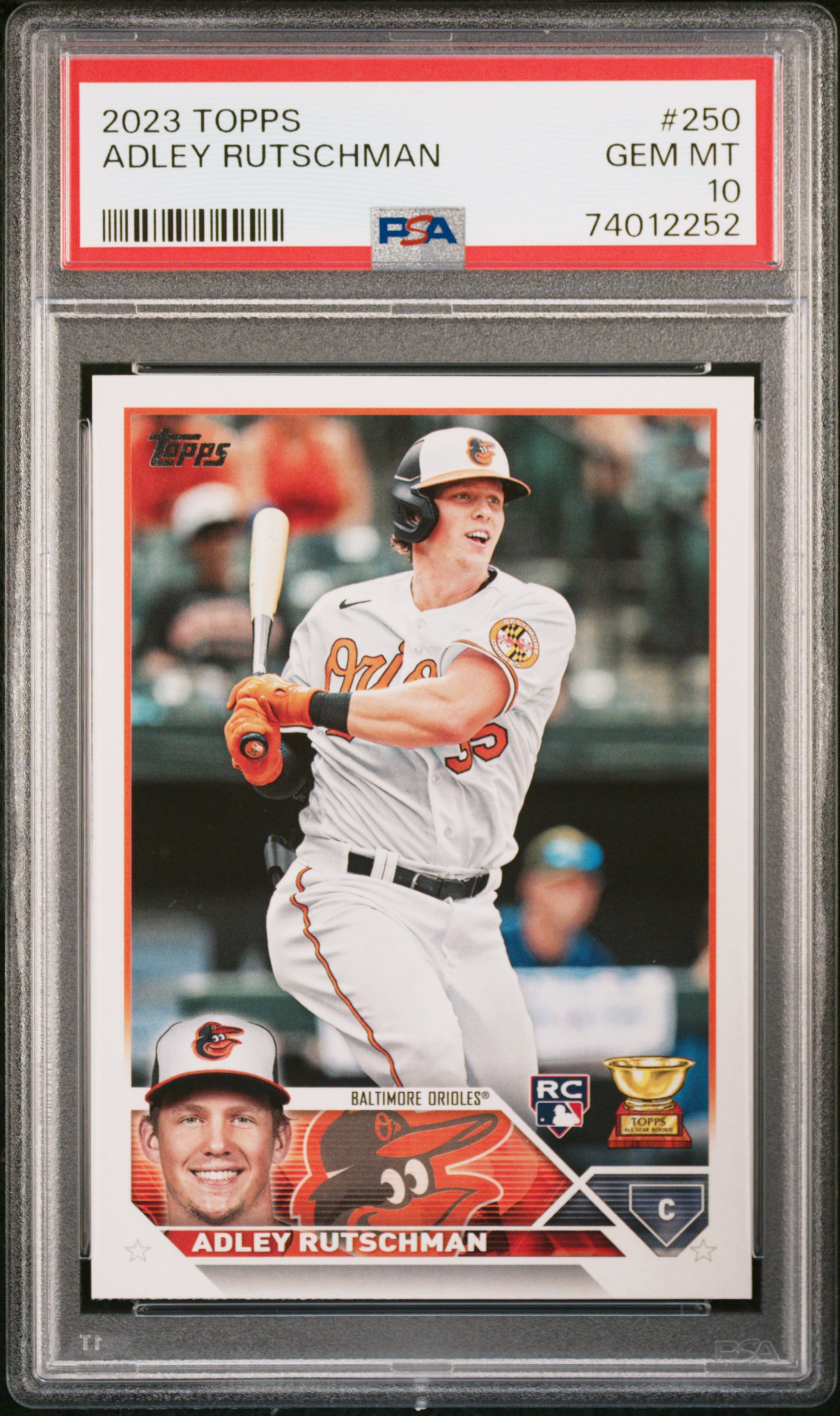 Adley Rutschman 2023 Topps Baseball Rookie Card #250 Graded PSA 10