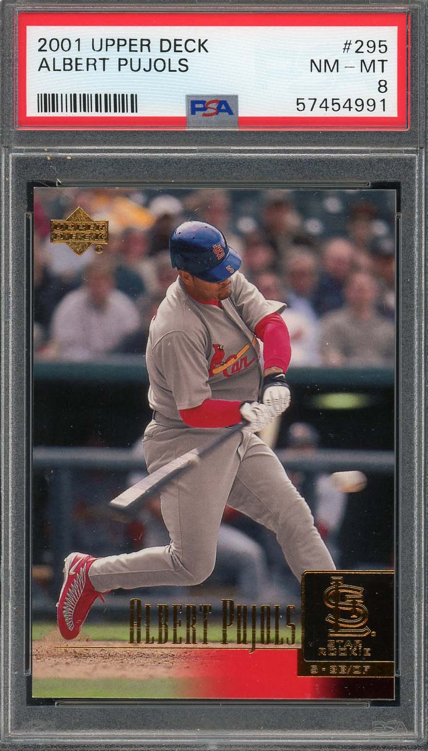 Albert Pujols 2001 Upper Deck Baseball Rookie Card RC #295 Graded PSA 8 Albert Pujols 2001 Upper Deck Baseball Rookie Card RC #295 Graded PSA 8