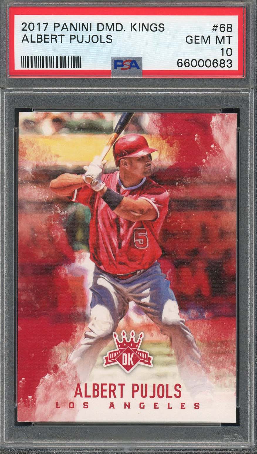 Albert Pujols 2017 Panini Diamond Kings Baseball Card #68 Graded PSA 10