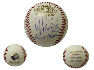 Albert Pujols Signed 2006 World Series Baseball 06 WS CHAMPS