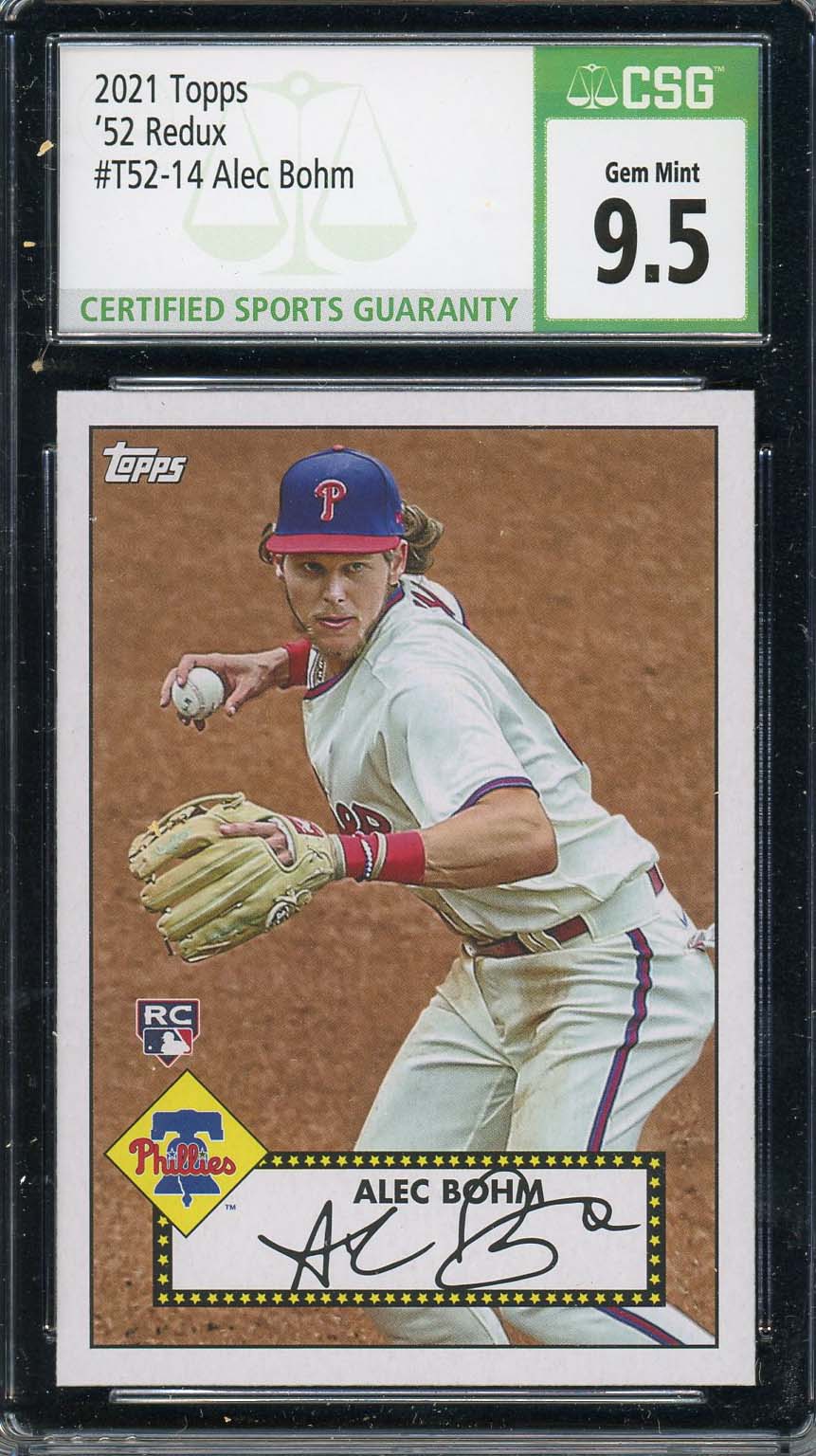 Alec Bohm 2021 Topps 52 Redux Baseball Rookie Card RC #T52-14 Graded CSG 9.5