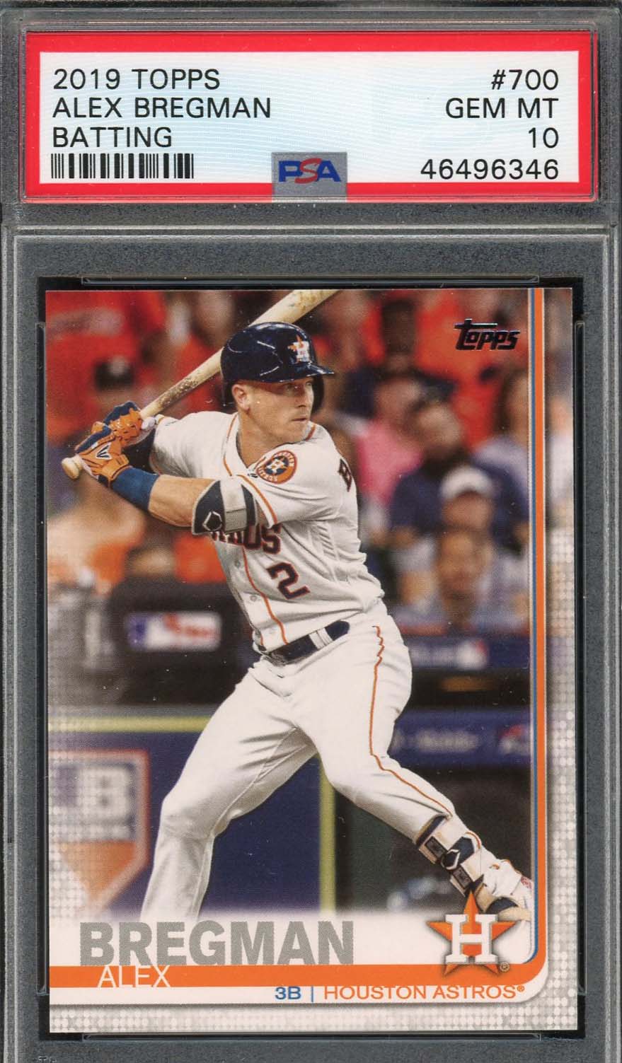 Alex Bregman 2019 Topps Baseball Card #700 Graded PSA 10 GEM MINT Alex Bregman 2019 Topps Baseball Card #700 Graded PSA 10 GEM MINT