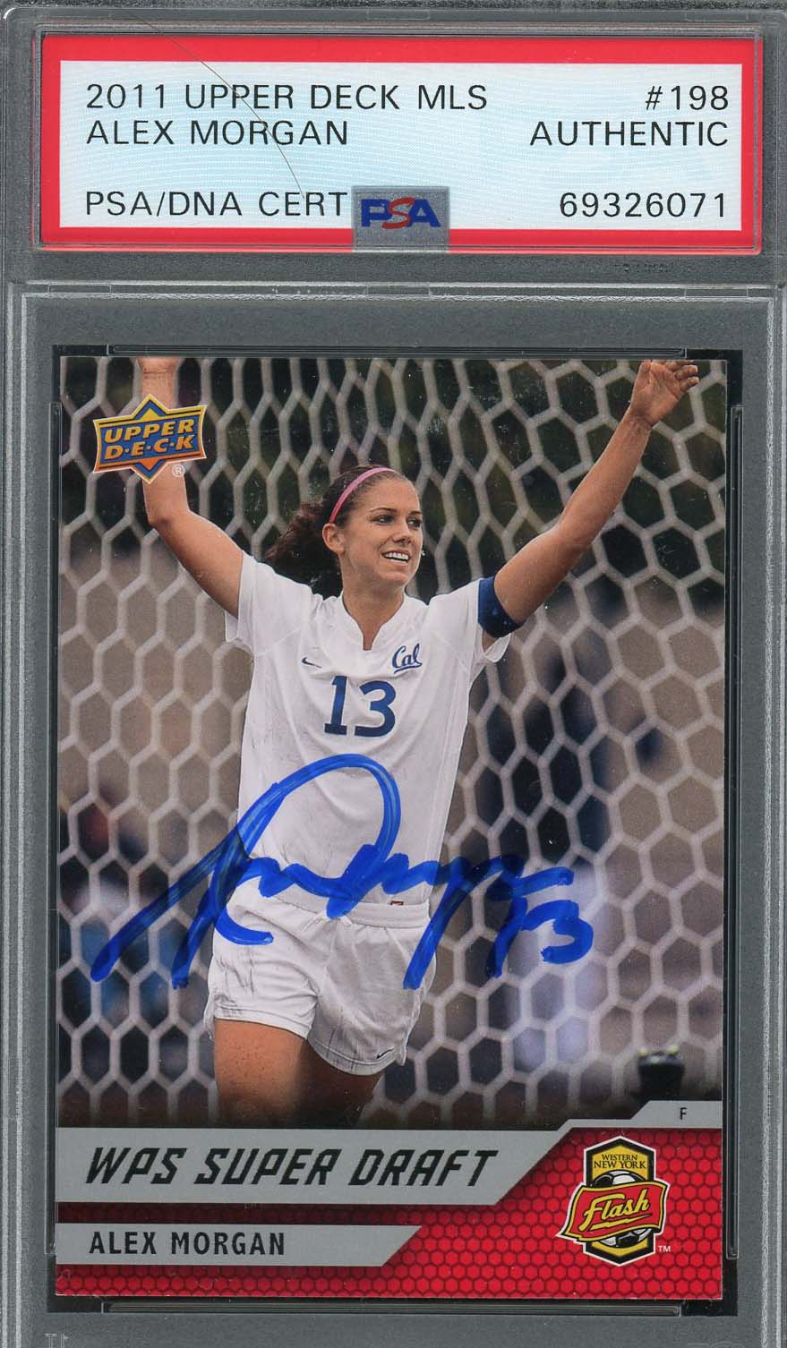 Alex Morgan 2011 Upper Deck MLS Signed Soccer Rookie Card #198 Auto PSA 69326071