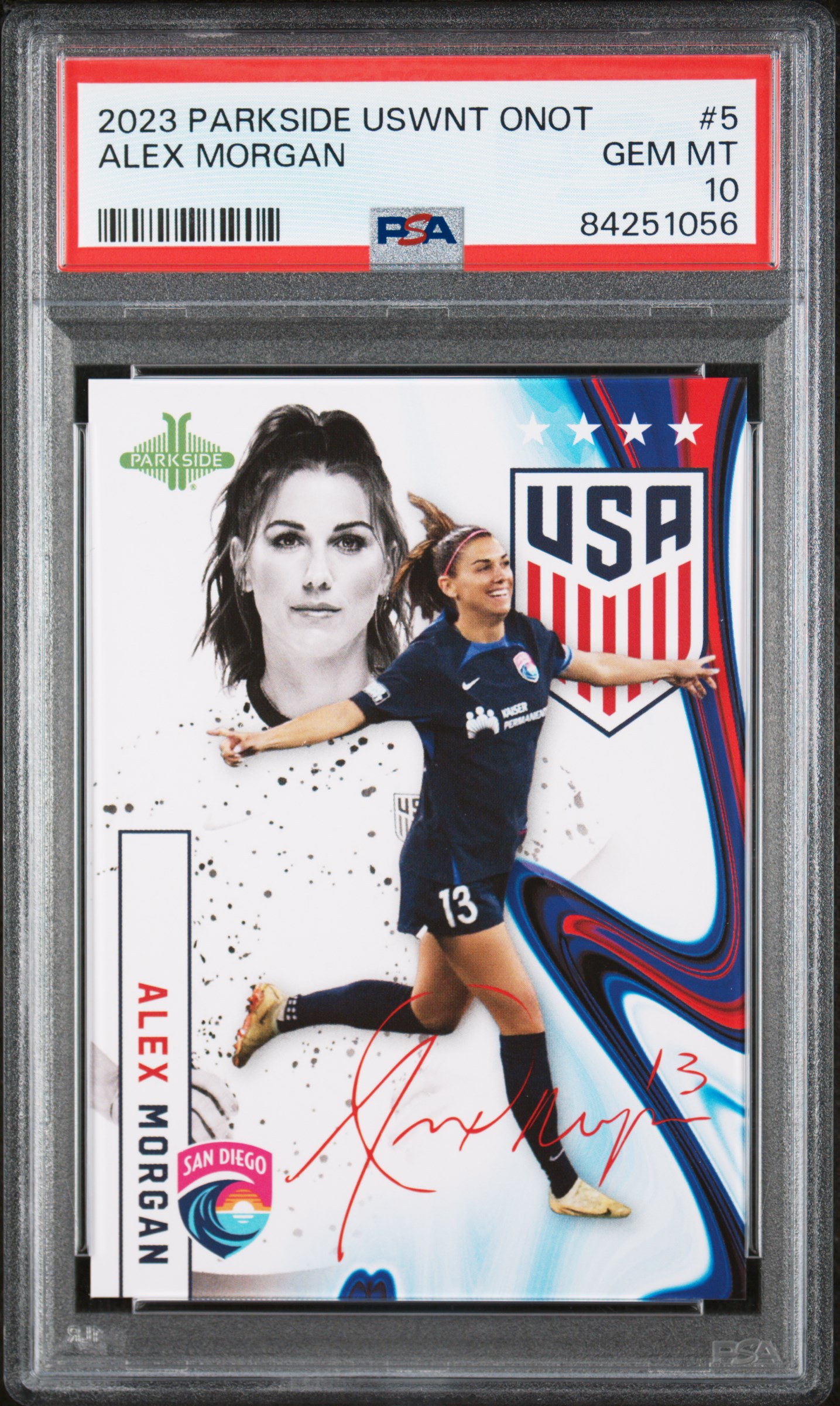 Alex Morgan 2023 Parkside USNWNT ONOT Soccer Card #5 Graded PSA 10