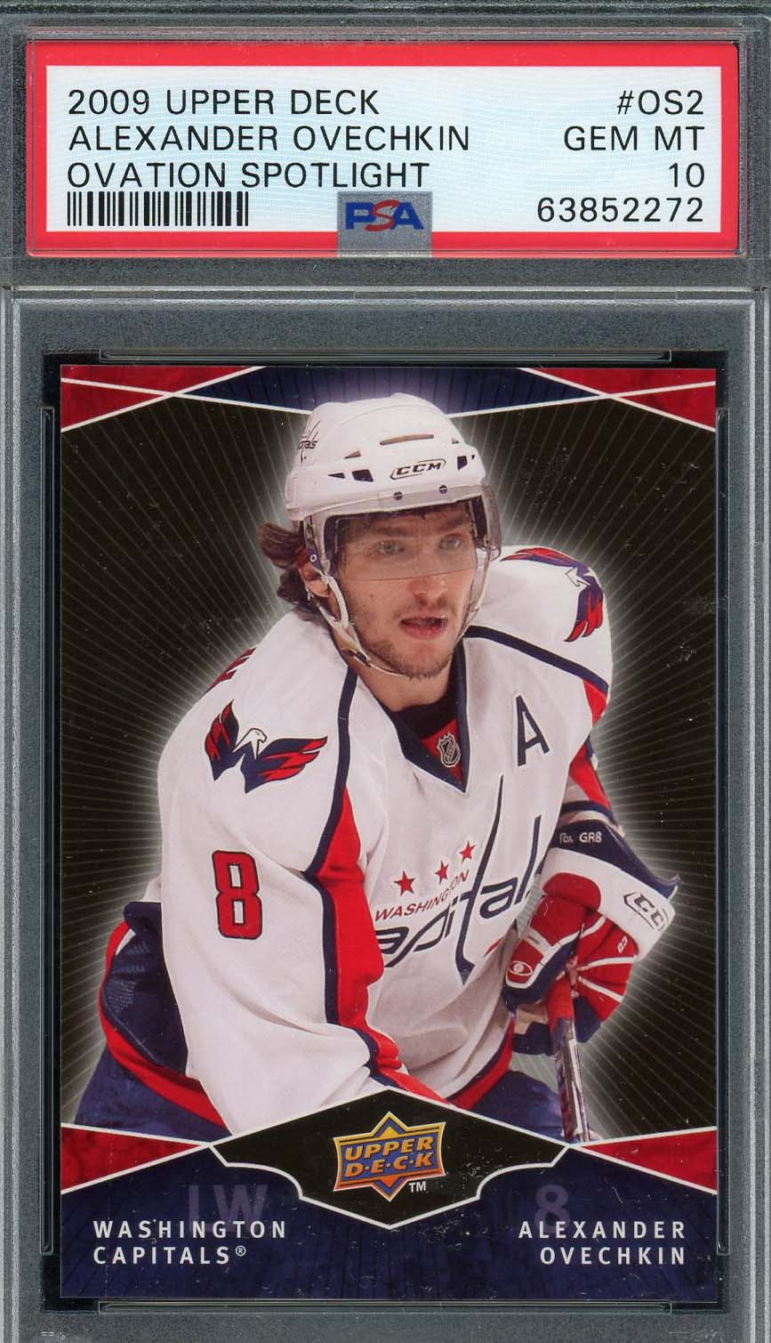 Alexander Ovechkin 2009 Upper Deck Ovation Hockey Card #OS2 Graded PSA 10 Alexander Ovechkin 2009 Upper Deck Ovation Hockey Card #OS2 Graded PSA 10
