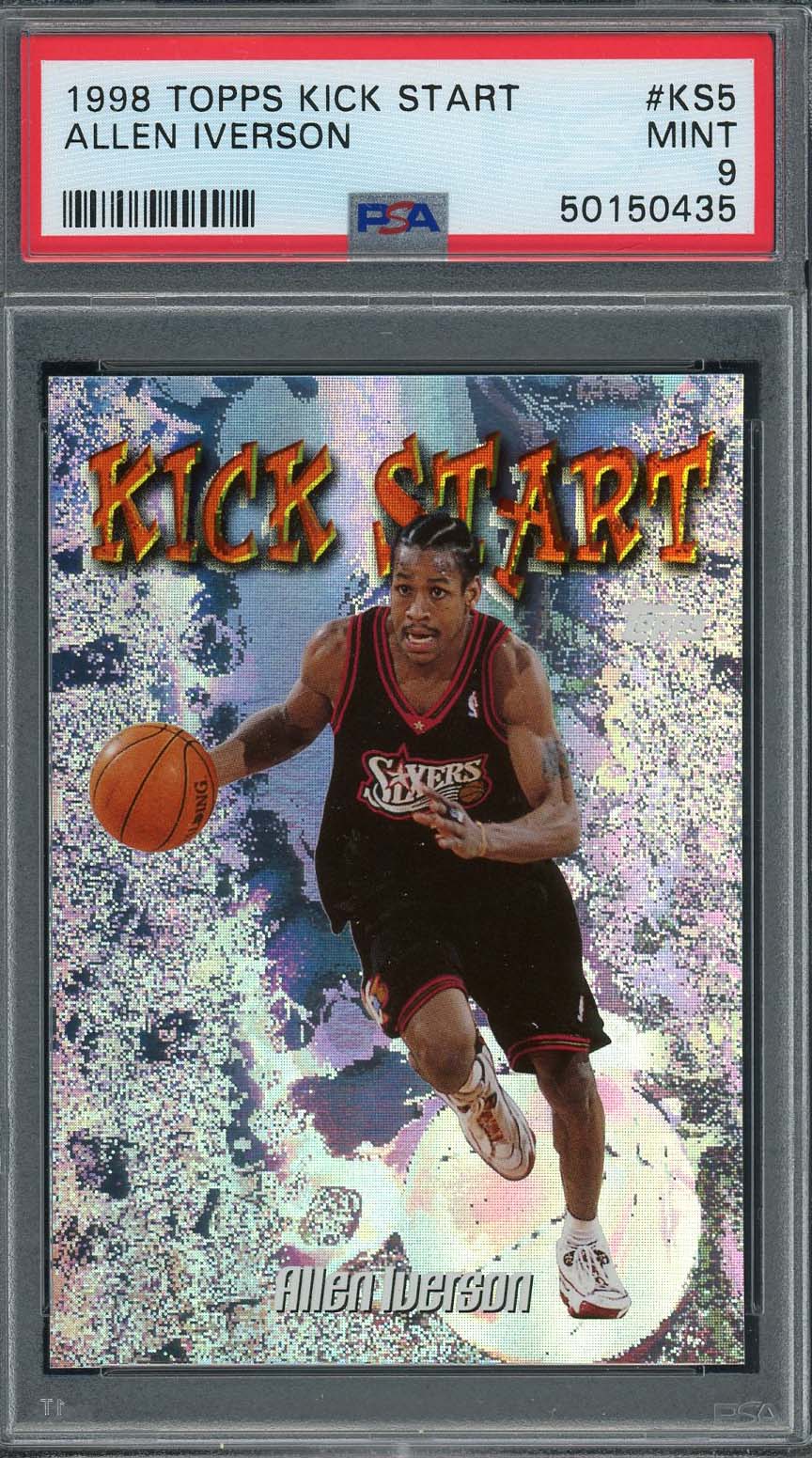Allen Iverson 1998 Topps Kick Start Basketball Card #KS5 Graded PSA 9