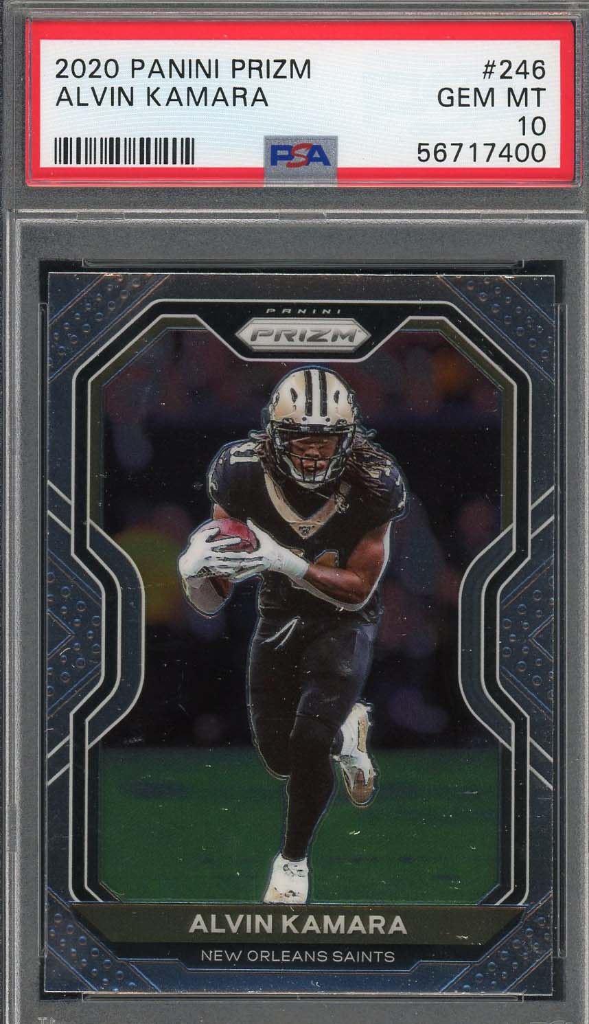 Alvin Kamara 2020 Panini Prizm Football Card #246 Graded PSA 10