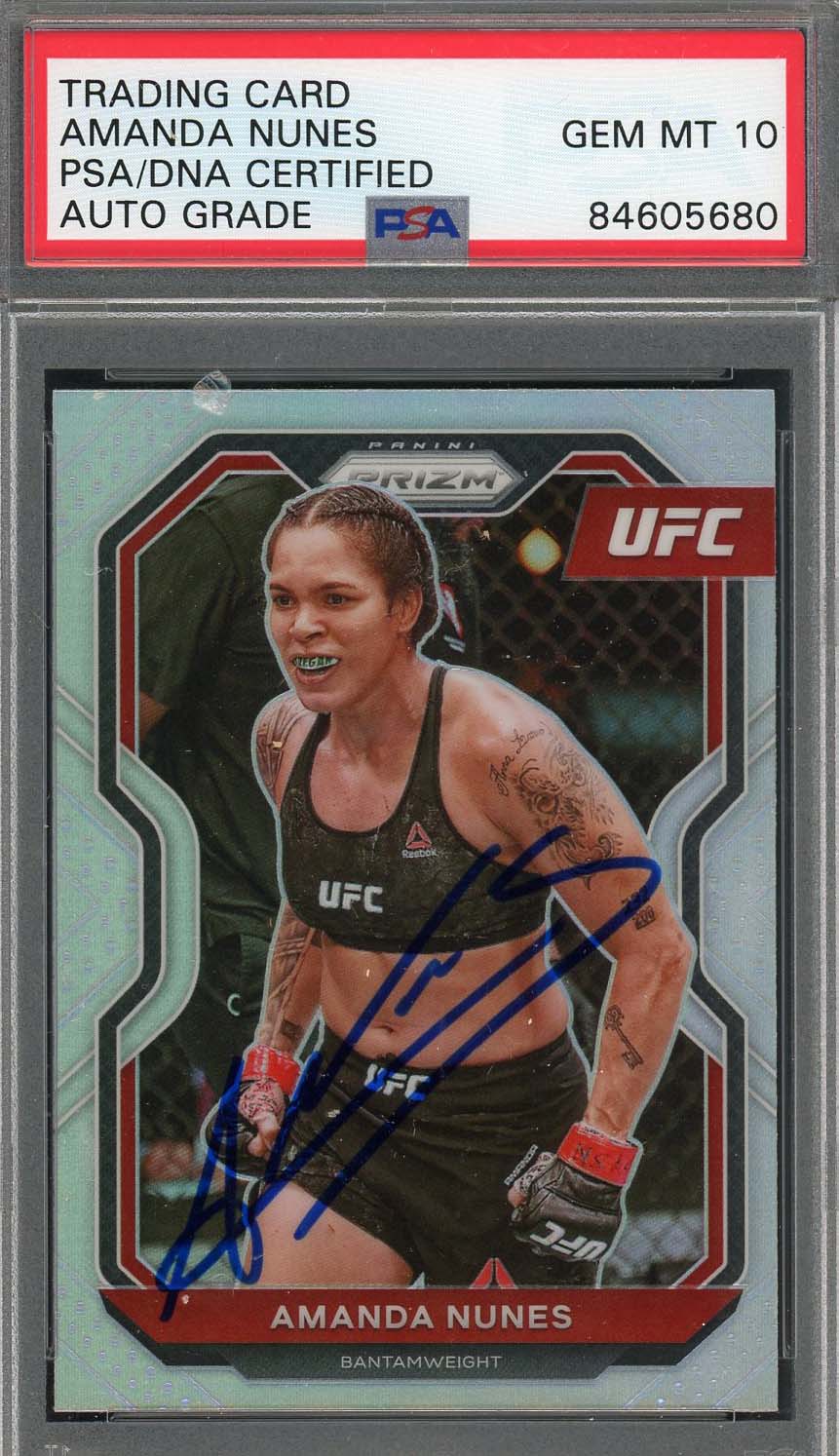 Amanda Nunes Autographed 2021 Panini UFC Card #66 PSA Auto 10 Amanda Nunes Autographed 2021 Panini UFC Card #66 PSA Auto 10