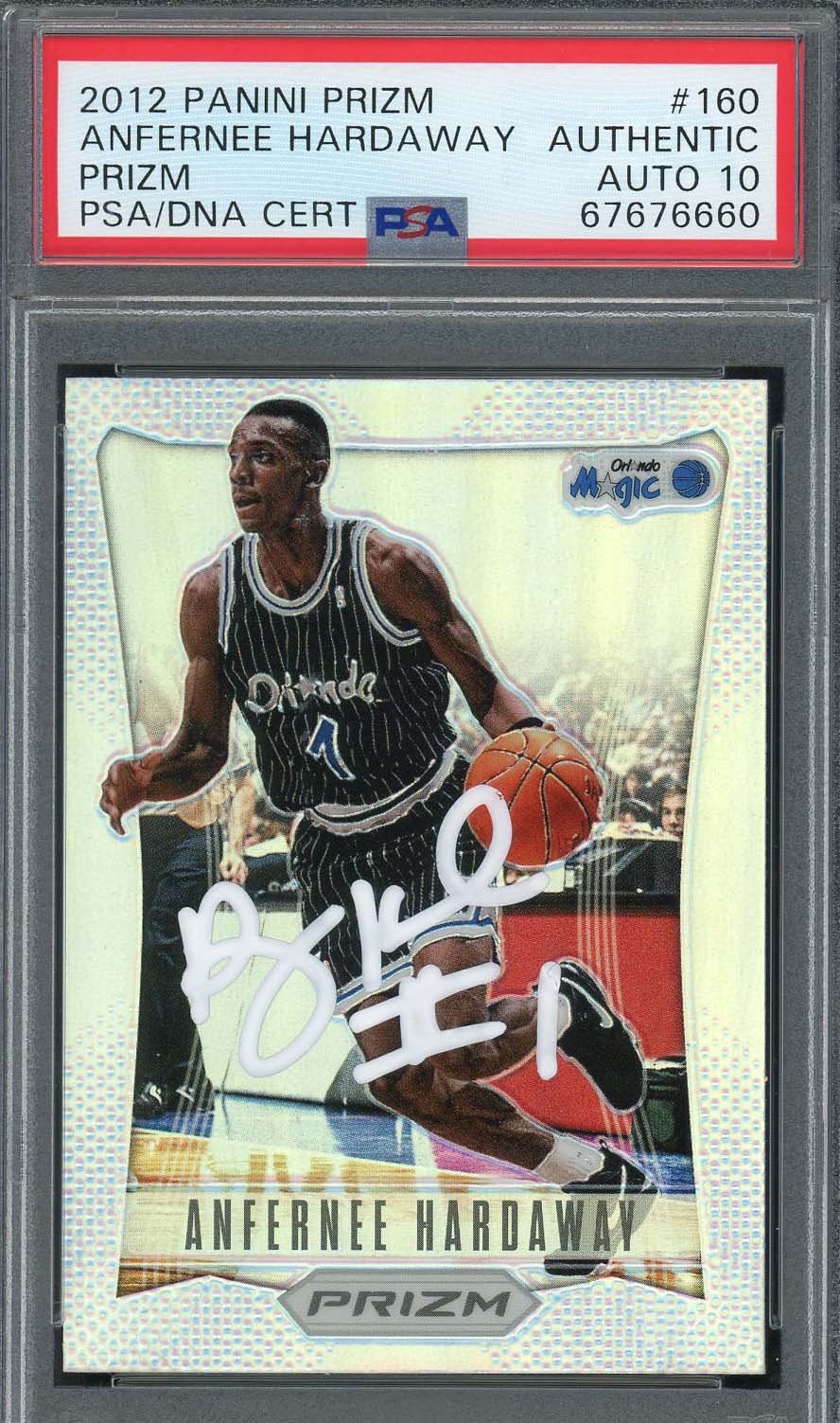 Anfernee Hardaway 2012 Panini Silver Prizm Signed Card #160 Auto Graded PSA 10 Anfernee Hardaway 2012 Panini Silver Prizm Signed Card #160 Auto Graded PSA 10