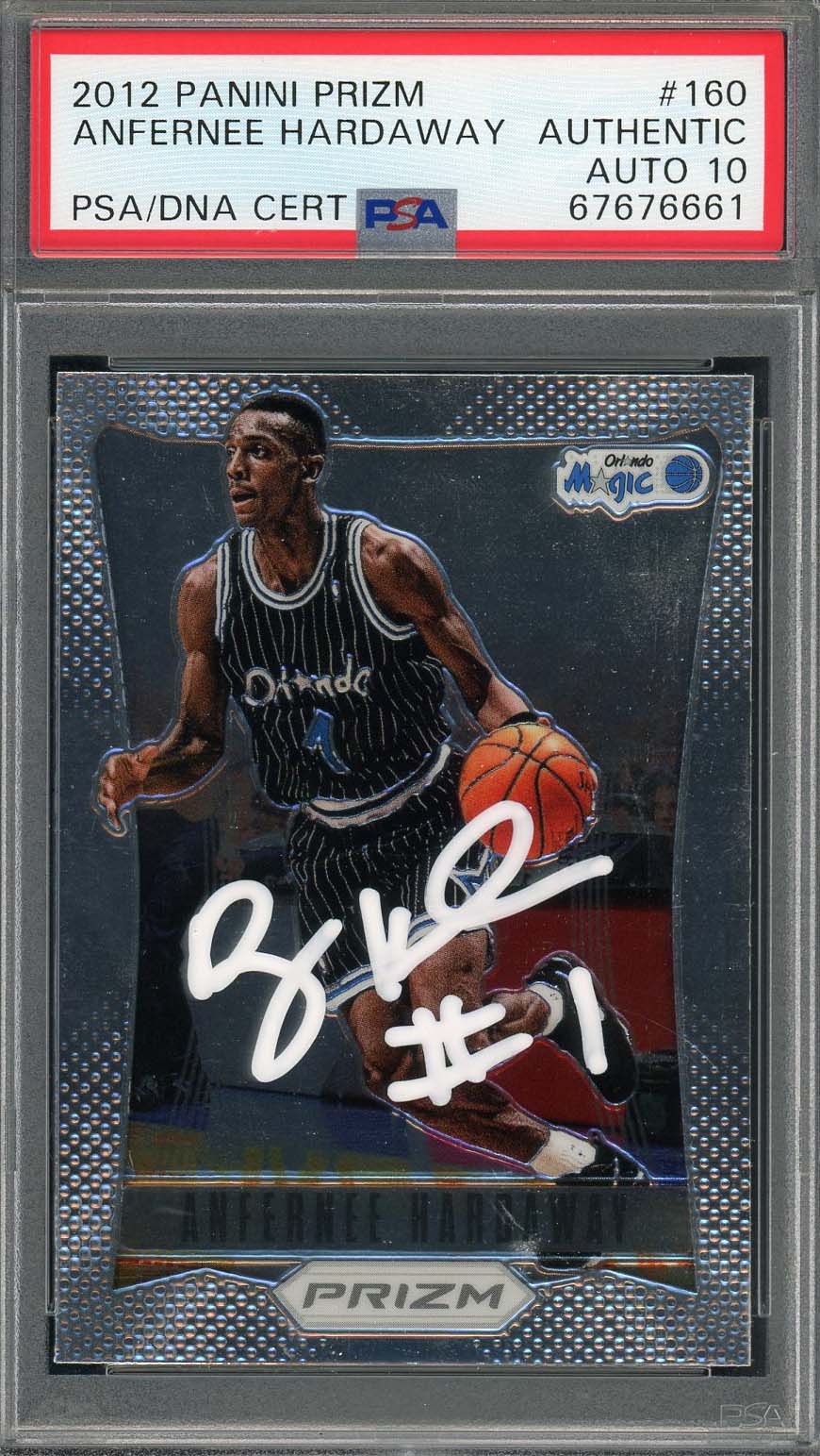 Anfernee Hardaway 2012 Panini Prizm Signed Card #160 Auto Graded PSA 10 Anfernee Hardaway 2012 Panini Prizm Signed Card #160 Auto Graded PSA 10