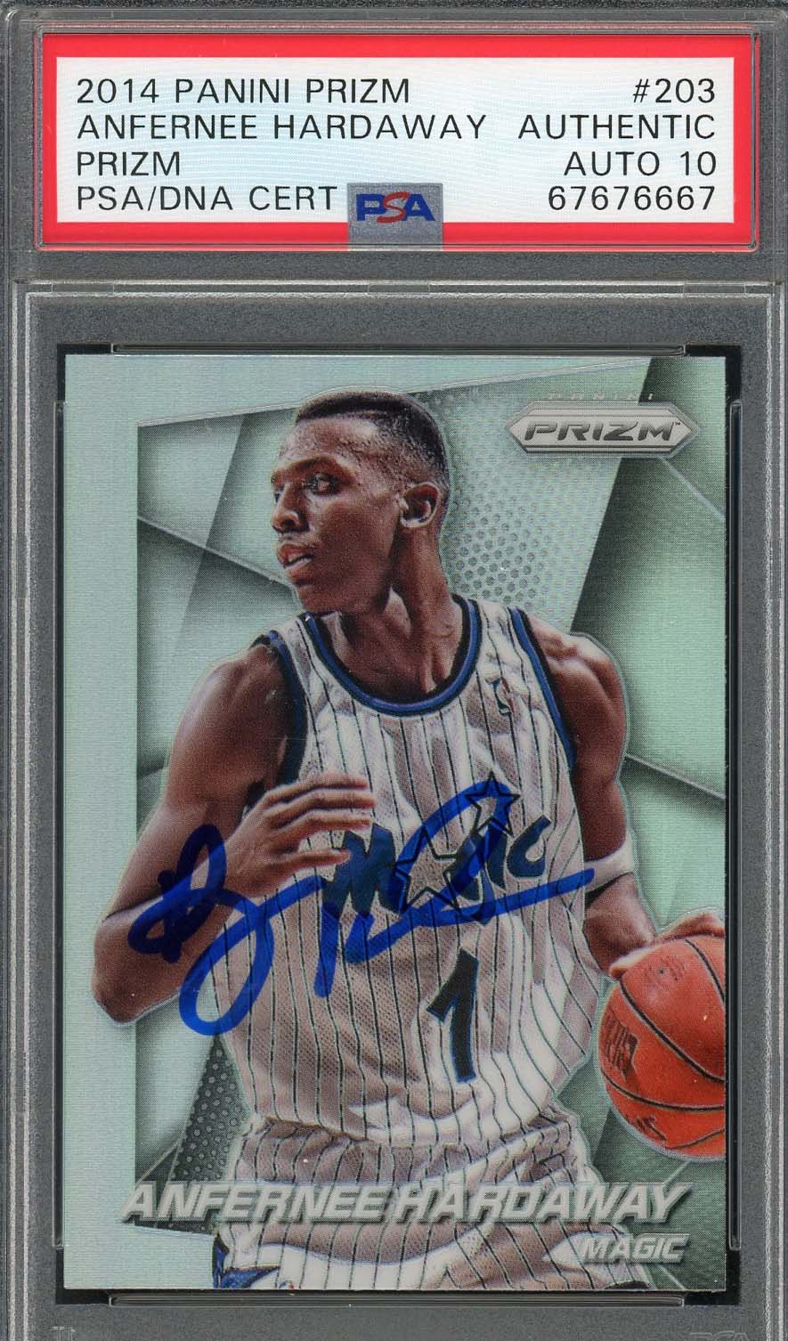Anfernee Hardaway 2014 Panini Silver Prizm Signed Card #203 Auto Graded PSA 10 Anfernee Hardaway 2014 Panini Silver Prizm Signed Card #203 Auto Graded PSA 10