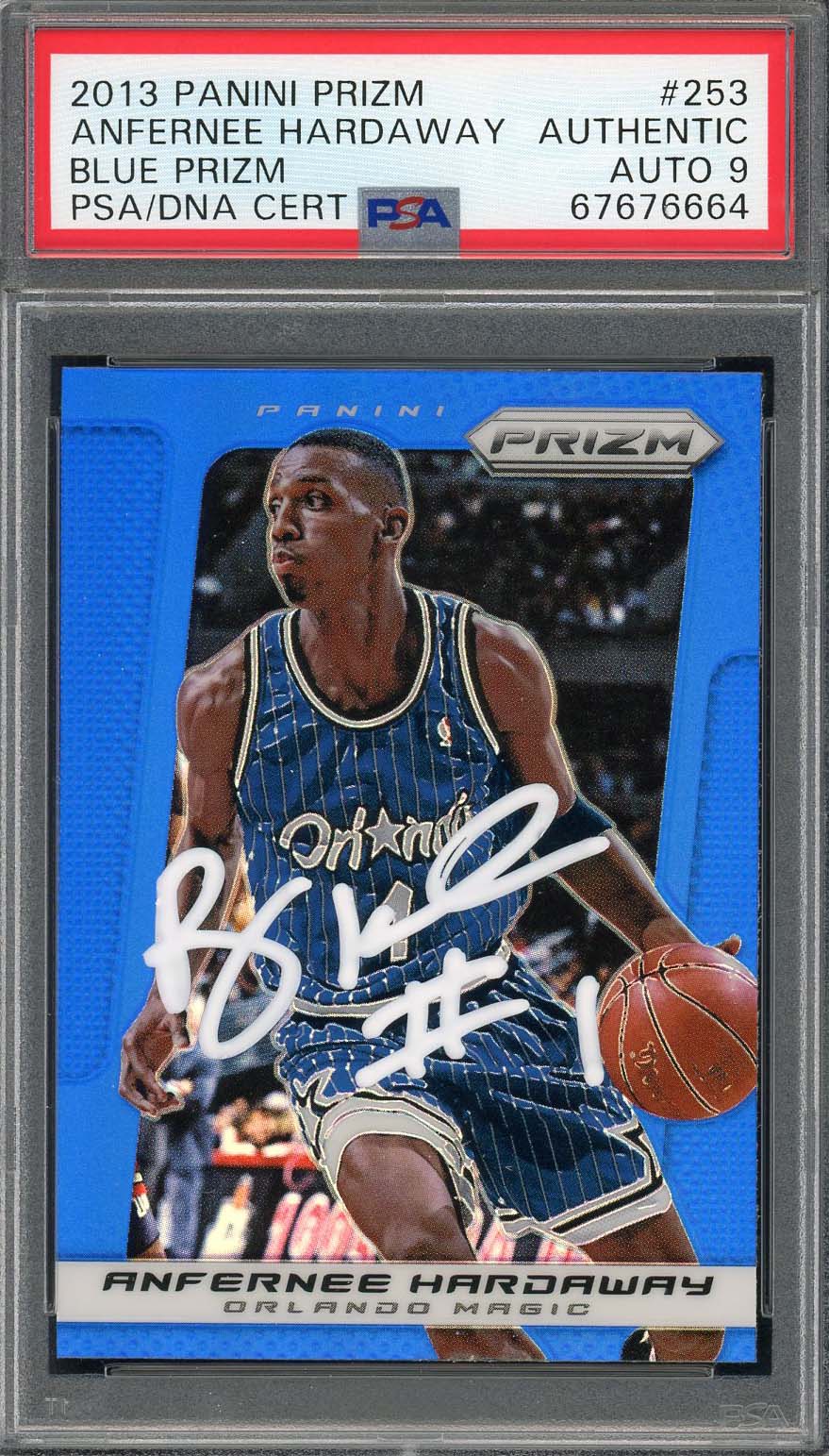 Anfernee Hardaway 2013 Panini Blue Prizm Signed Card #253 Auto Graded PSA 9 Anfernee Hardaway 2013 Panini Blue Prizm Signed Card #253 Auto Graded PSA 9