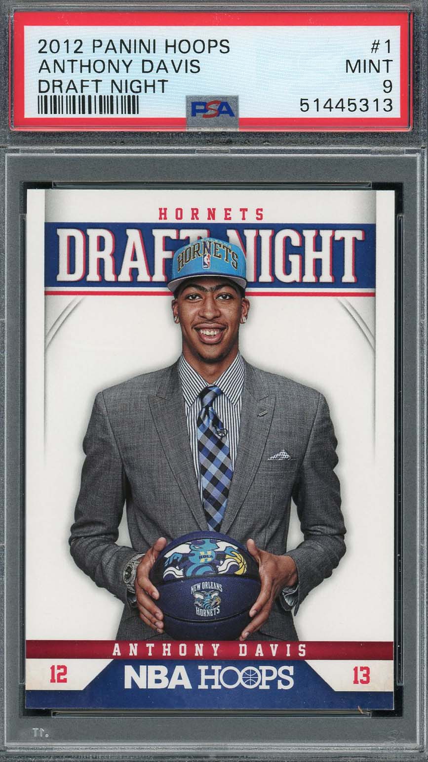 Anthony Davis 2012 Panini Hoops Draft Night Rookie Card #1 Graded PSA 9