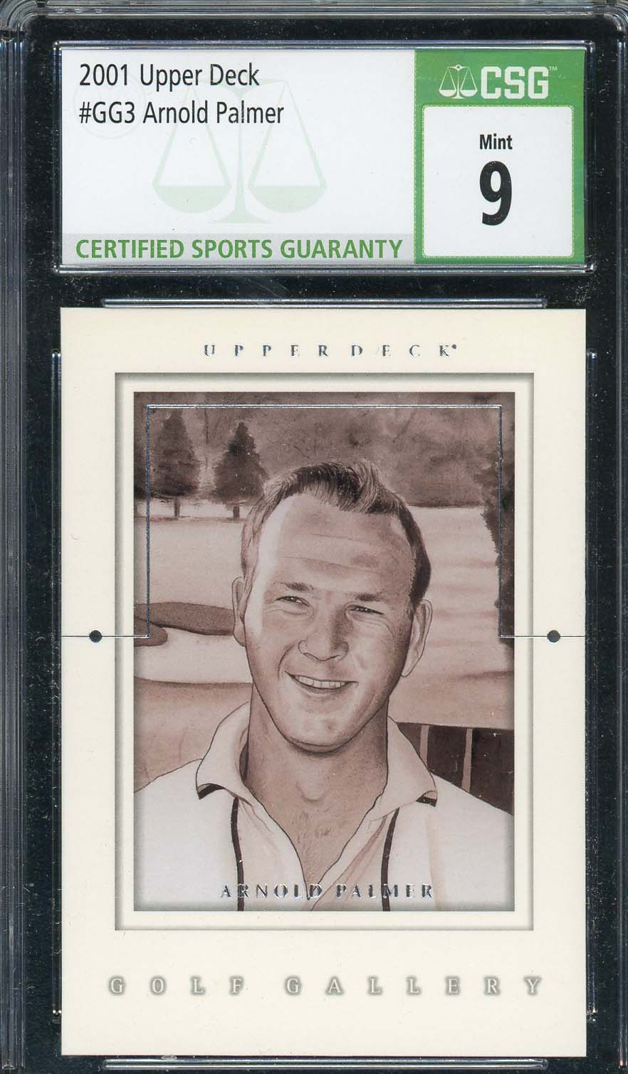 Arnold Palmer 2001 Upper Deck Golf Card #GG3 Graded CSG 9
