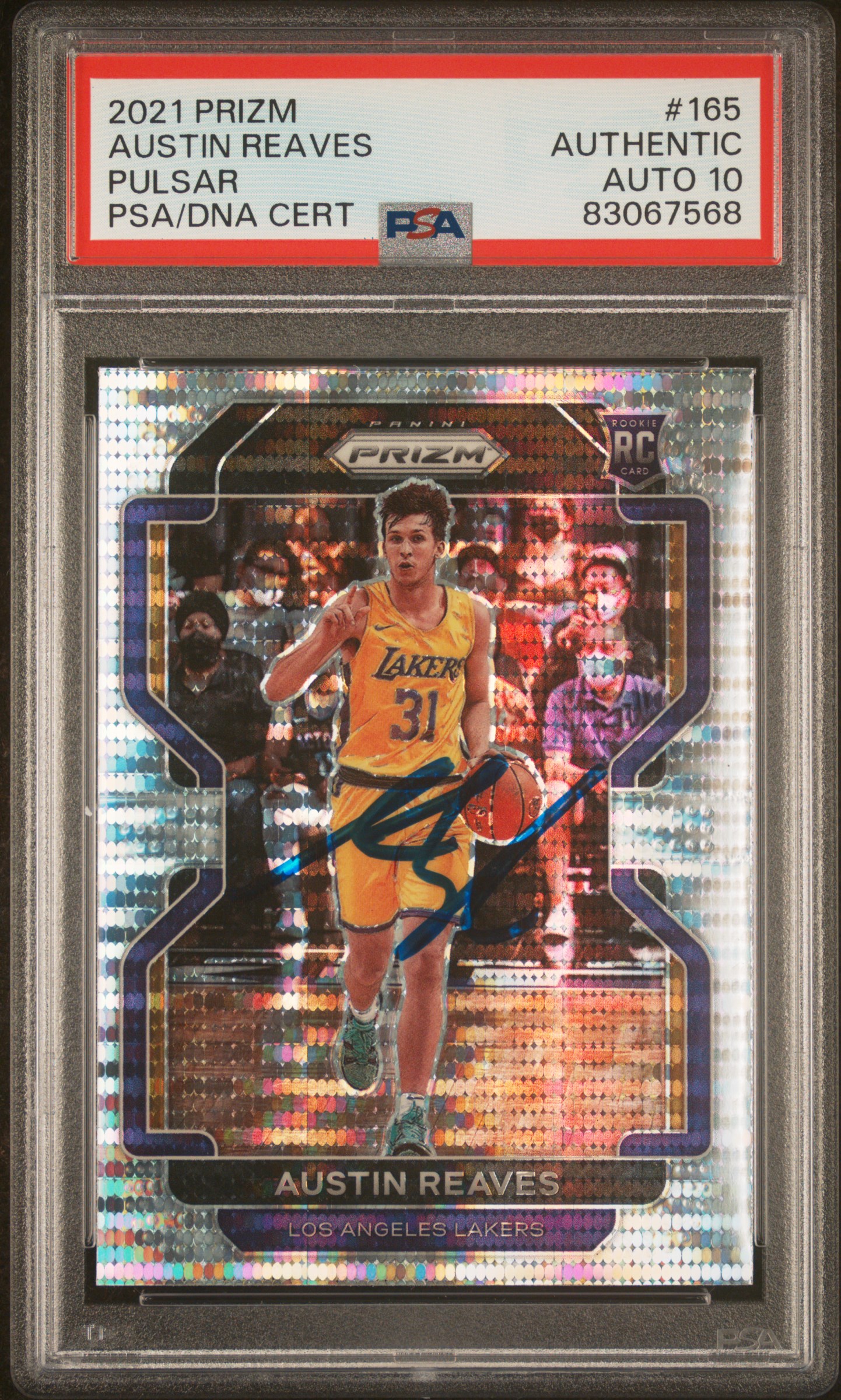 Austin Reaves 2021 Panini Prizm Pulsar Signed Rookie Card #165 Auto PSA 10 67568