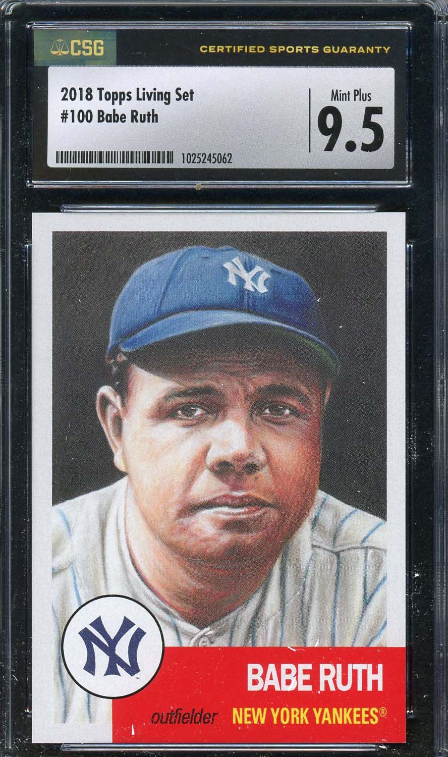 Babe Ruth 2018 Topps Living Baseball Card #100 Graded New CSG 9.5 Babe Ruth 2018 Topps Living Baseball Card #100 Graded New CSG 9.5
