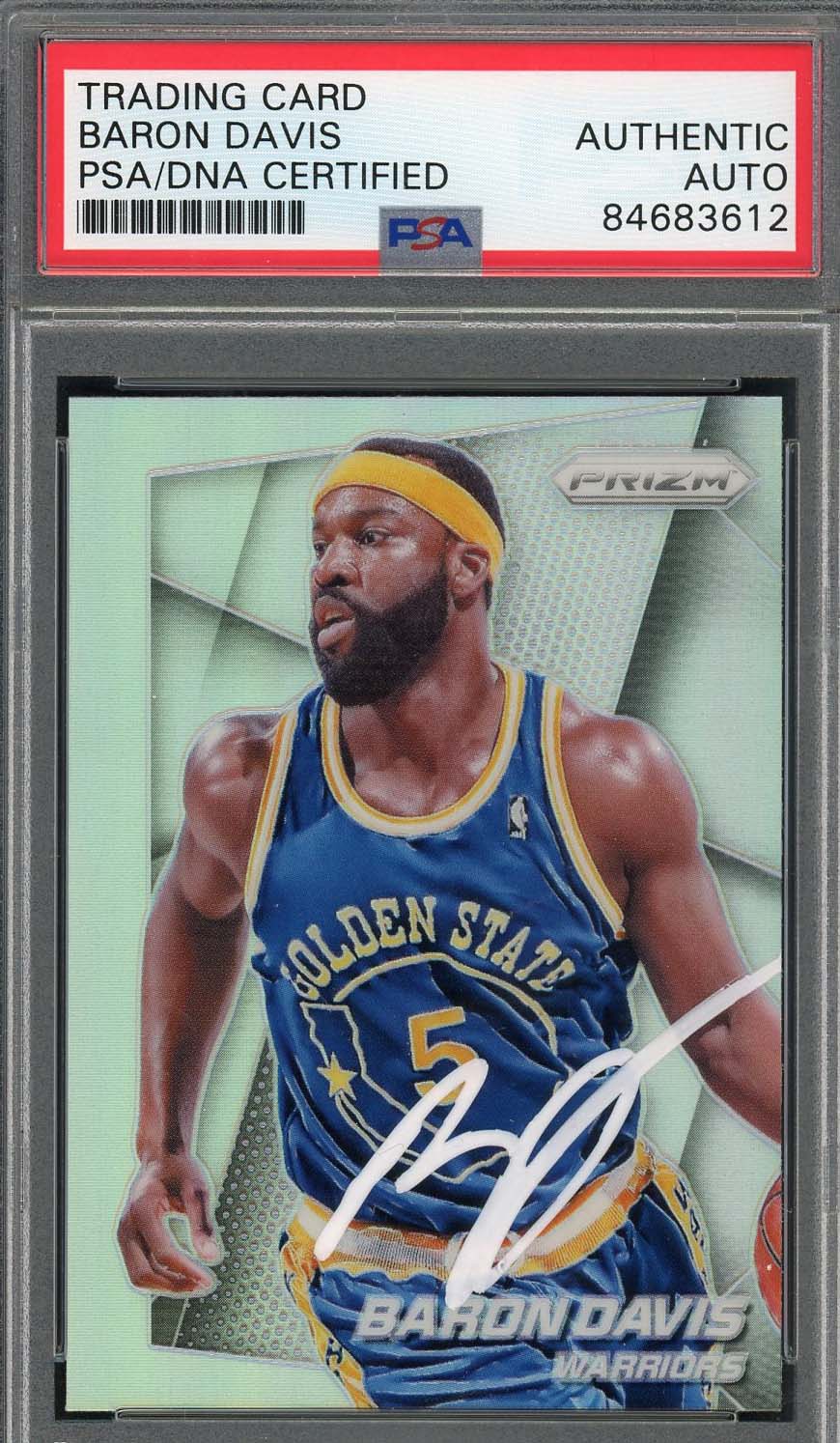 Baron Davis Autographed 2014 Panini Silver Prizm Signed Card #166 Auto PSA