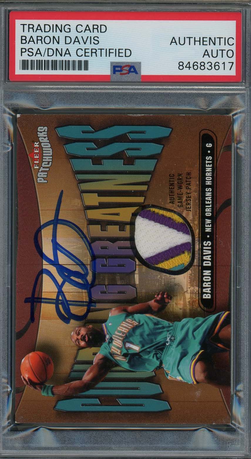 Baron Davis Autographed 2003 Fleer Patchworks Signed Card Auto PSA 144/150 Baron Davis Autographed 2003 Fleer Patchworks Signed Card Auto PSA 144/150