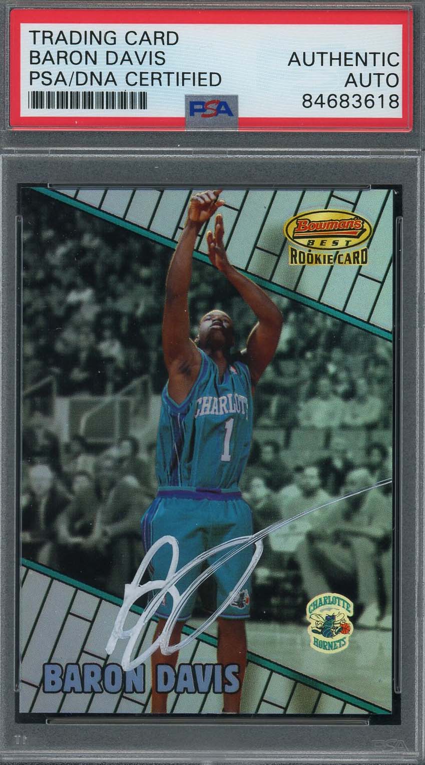 Baron Davis Autographed 1999 Bowman's Best Refractor Rookie Card #103 Auto PSA Baron Davis Autographed 1999 Bowman's Best Refractor Rookie Card #103 Auto PSA