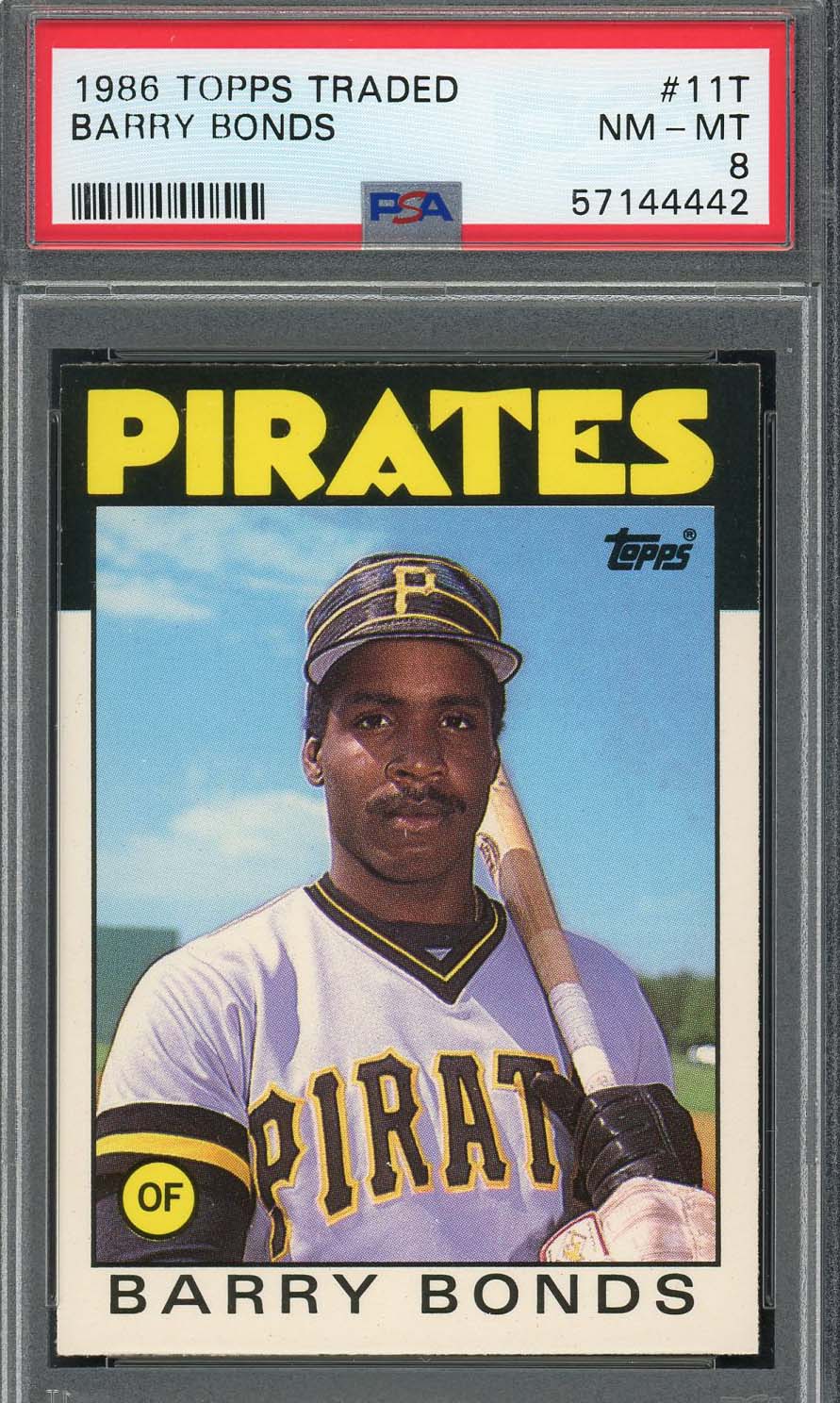 Barry Bonds 1986 Topps Traded Baseball Rookie Card RC #11T Graded PSA 8 Barry Bonds 1986 Topps Traded Baseball Rookie Card RC #11T Graded PSA 8