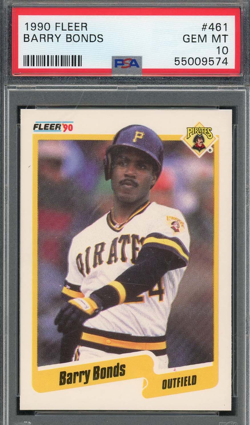 Barry Bonds 1990 Fleer Baseball Card #461 Graded PSA 10