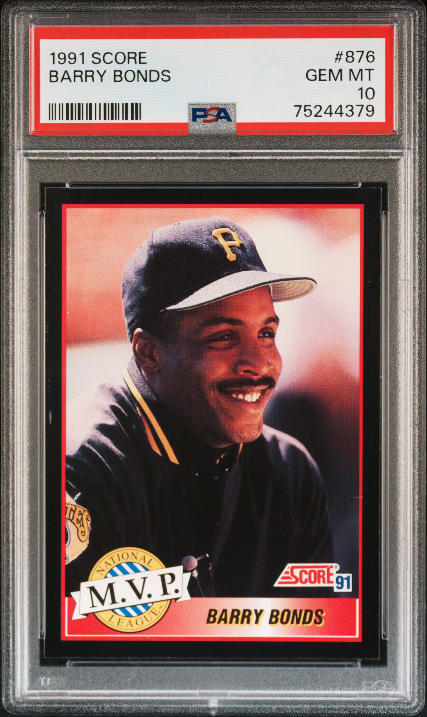 Barry Bonds 1991 Score Baseball Card #876 Graded PSA 10