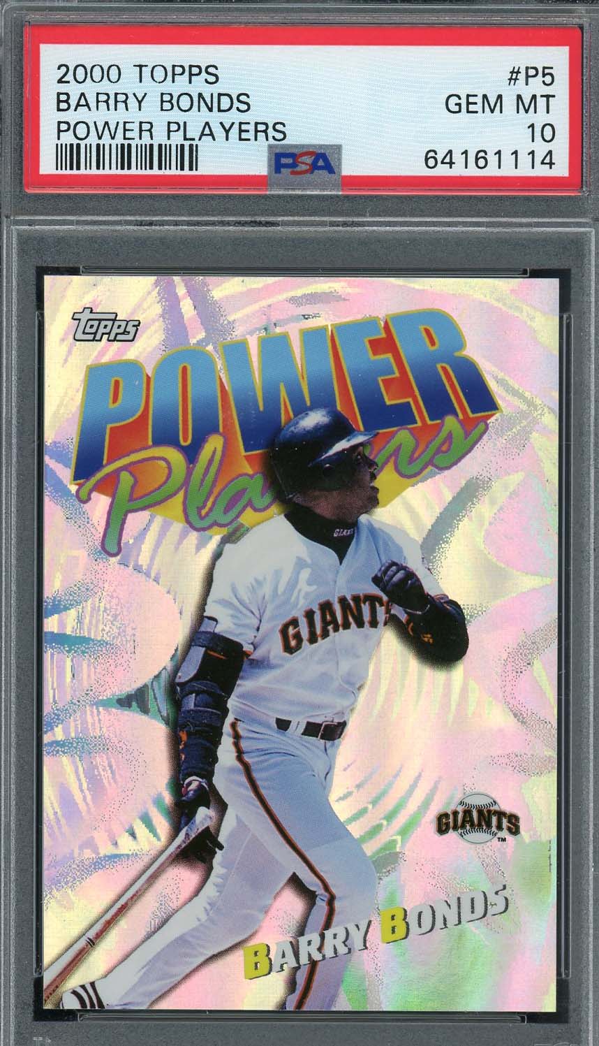 Barry Bonds 2000 Topps Power Players Baseball Card #P5 Graded PSA 10