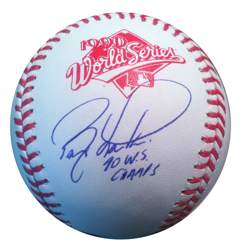 Barry Larkin Signed 1990 World Series Baseball JSA COA Reds