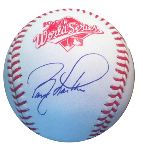 Barry Larkin Signed 1990 World Series Baseball JSA COA Reds