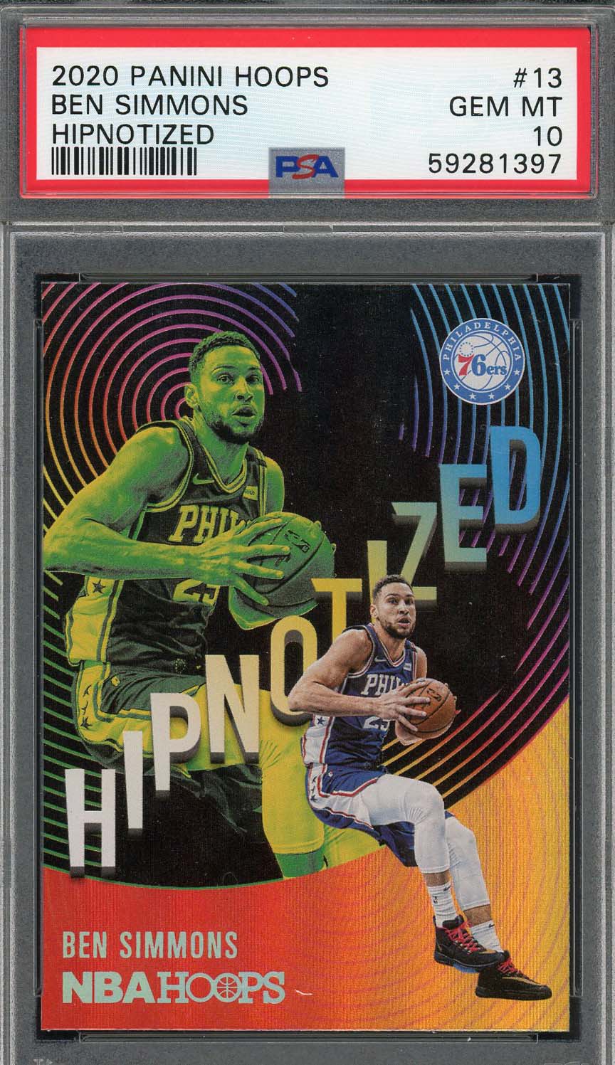Ben Simmons 2020 Panini Hoops Hipnotized Basketball Card #13 Graded PSA 10