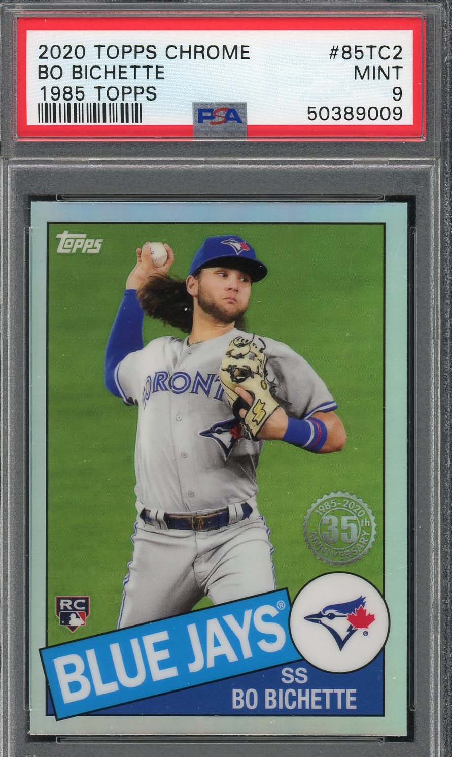 Bo Bichette 2020 Topps Chrome 1985 Baseball Rookie Card RC #85TC2 Graded PSA 9 MINT