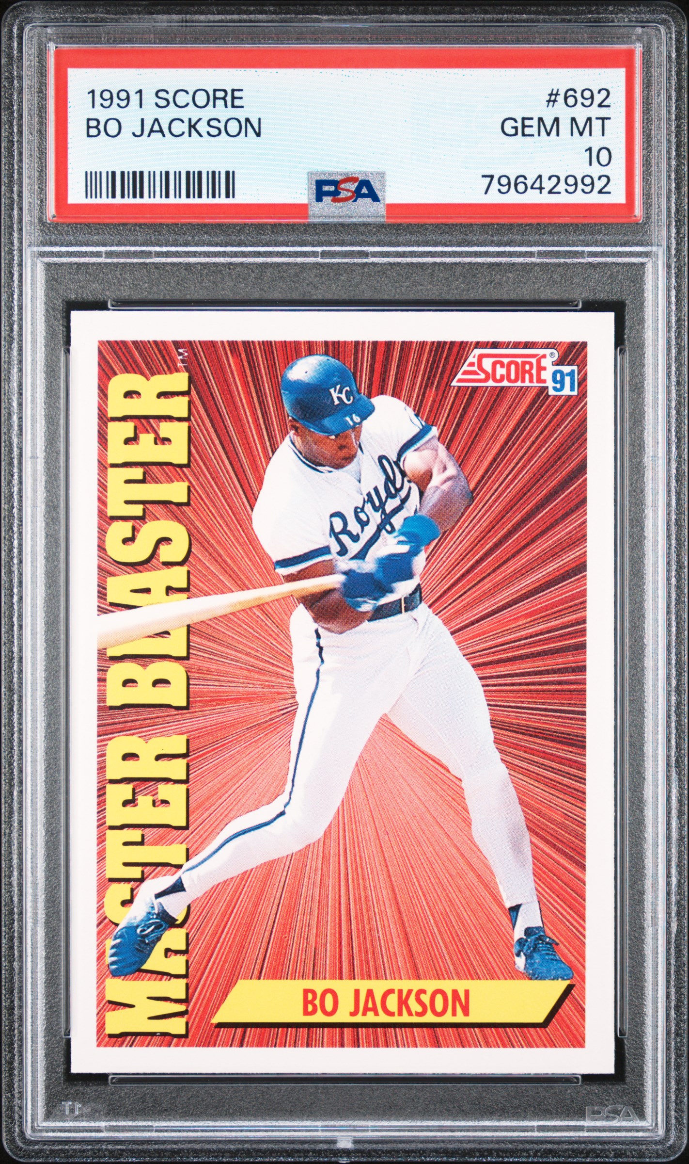 Bo Jackson 1991 Score Baseball Card #692 Graded PSA 10