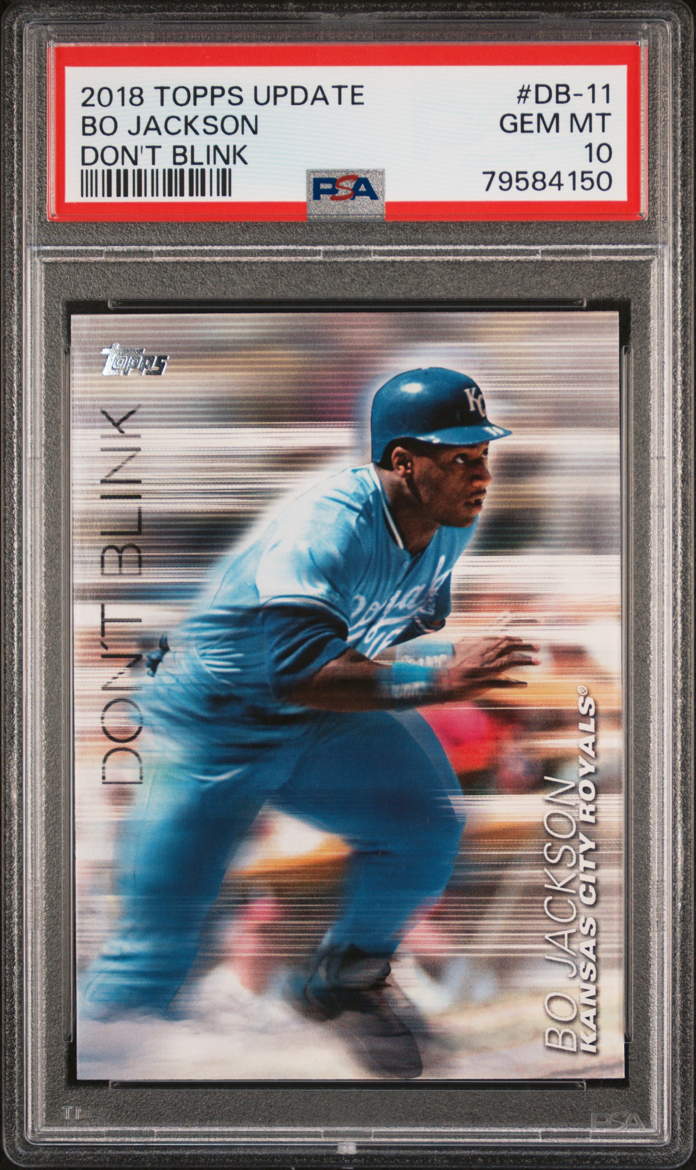 Bo Jackson 2018 Topps Update Don't Blink Baseball Card #DB-11 Graded PSA 10