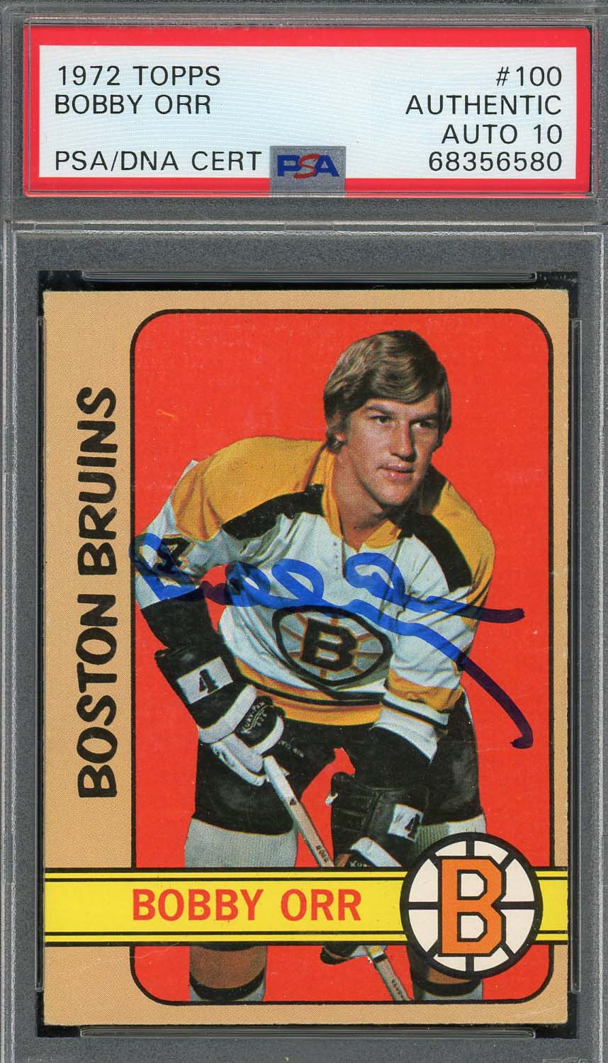 Bobby Orr Autographed 1972 Topps Hockey Signed Card #100 Auto PSA 10 68356580