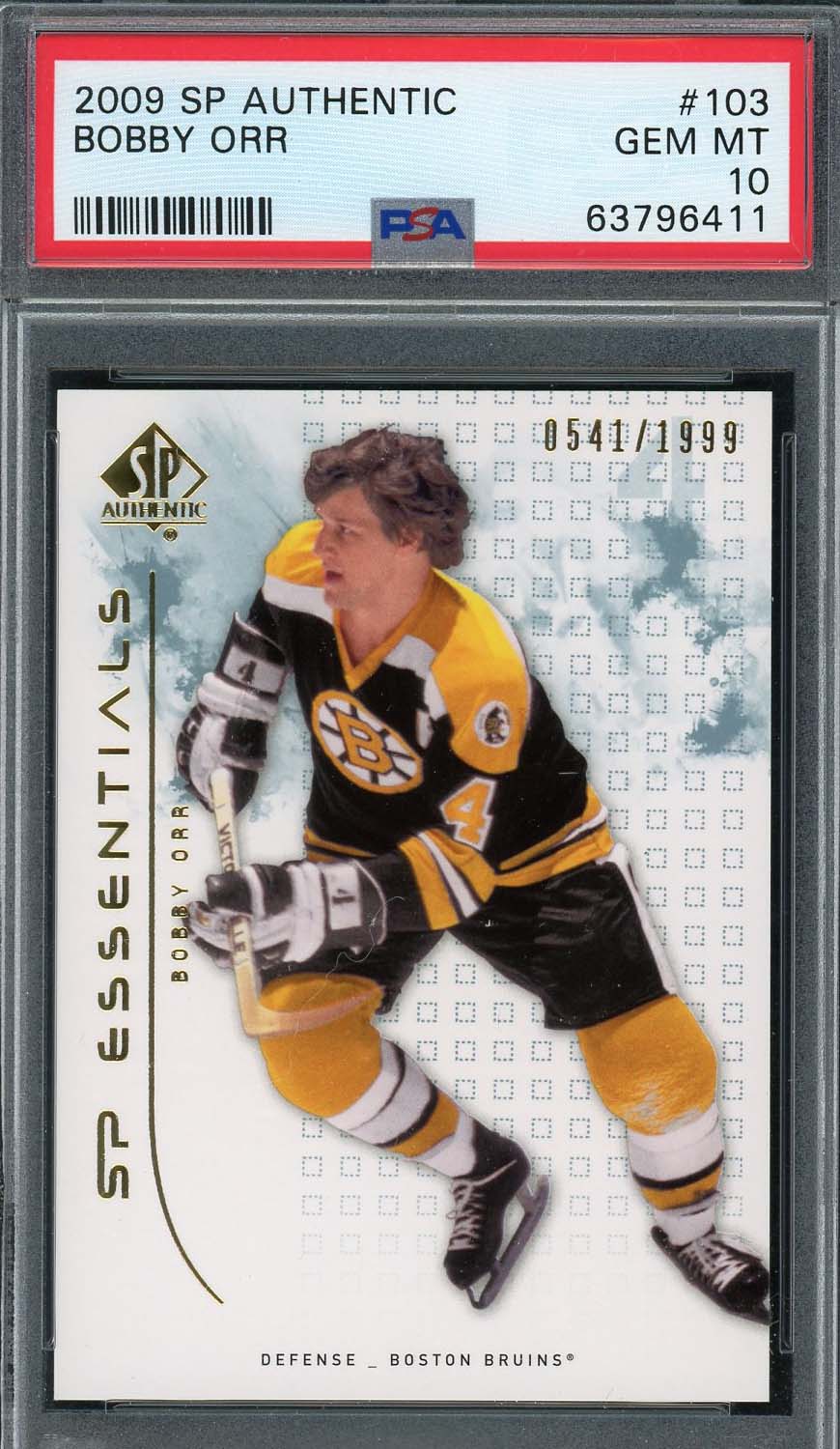 Bobby Orr 2009 Upper Deck SP Authentic Hockey Card #103 Graded PSA 10 541/1999