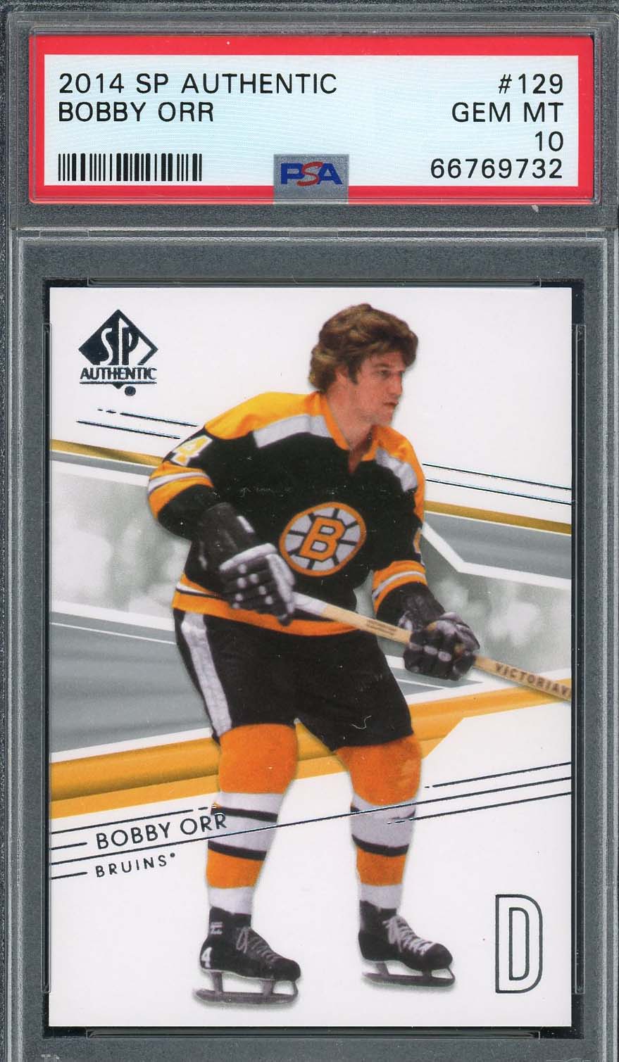 Bobby Orr 2014 Upper Deck SP Authentic Hockey Card #129 Graded PSA 10