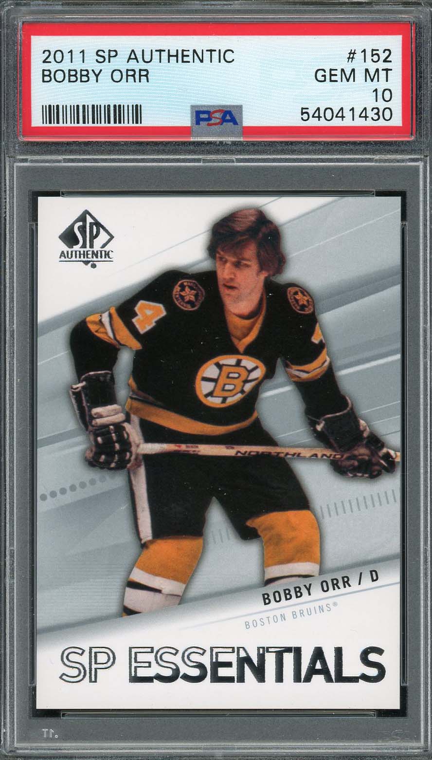 Bobby Orr 2011 SP Authentic Hockey Card #152 Graded PSA 10
