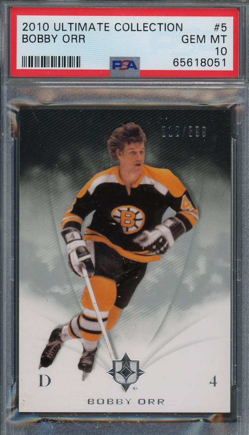 Bobby Orr 2010 Upper Deck Ultimate Collection Hockey Card Graded PSA 10 212/399