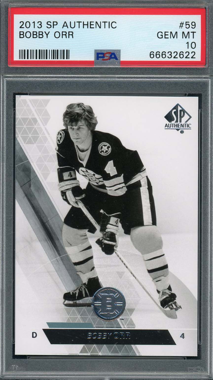 Bobby Orr 2013 Upper Deck SP Authentic Hockey Card #59 Graded PSA 10 Bobby Orr 2013 Upper Deck SP Authentic Hockey Card #59 Graded PSA 10