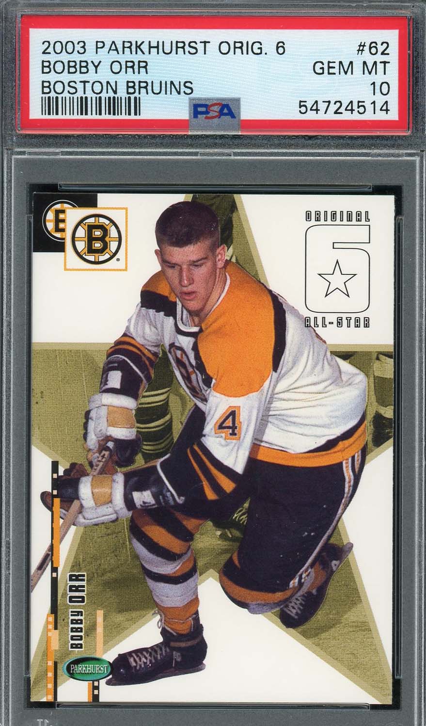 Bobby Orr 2003 Parkhurst Original 6 Hockey Card #62 Graded PSA 10