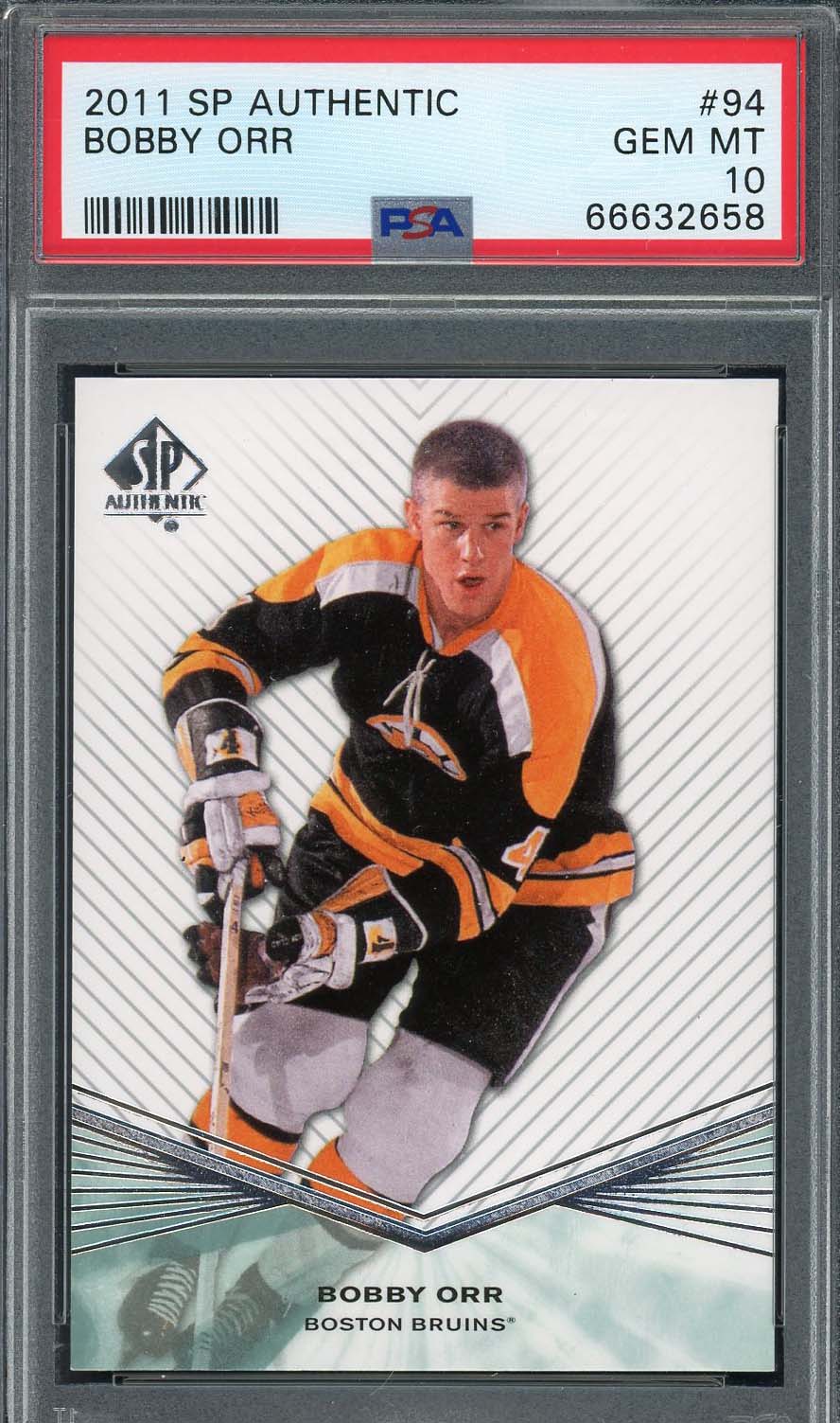 Bobby Orr 2011 Upper Deck SP Authentic Hockey Card #94 Graded PSA 10 Bobby Orr 2011 Upper Deck SP Authentic Hockey Card #94 Graded PSA 10