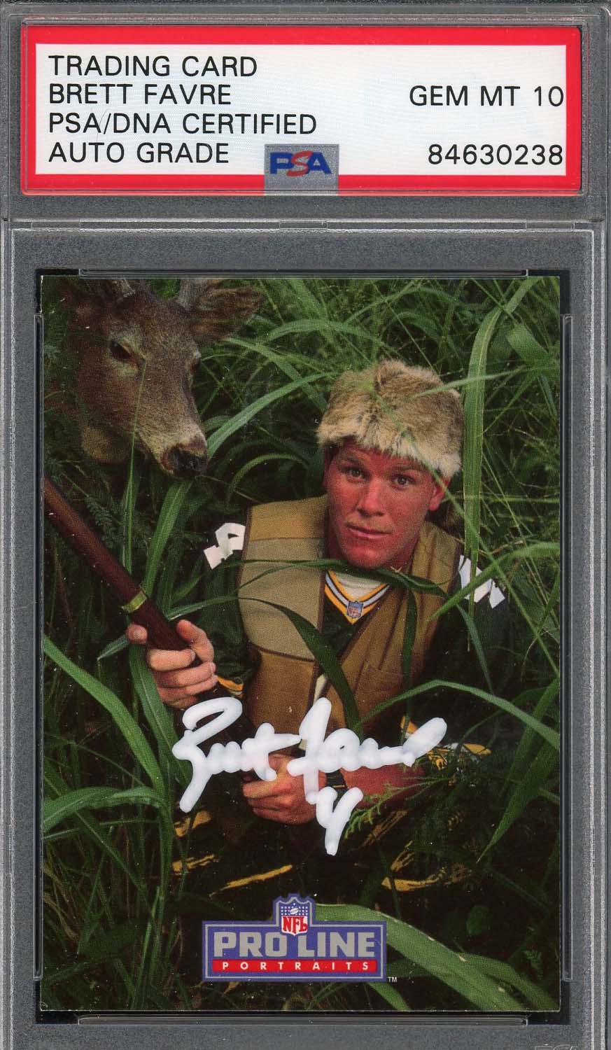Brett Favre Autographed 1993 Proline Portraits Signed Card #486 PSA Auto 10