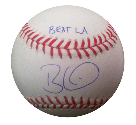 Brian Wilson Signed Baseball "BEAT LA" MLB COA Giants