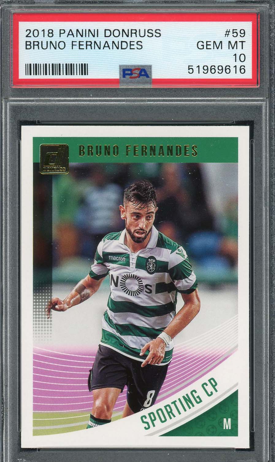 Bruno Fernandes 2018 Panini Donruss Card #59 PSA 10