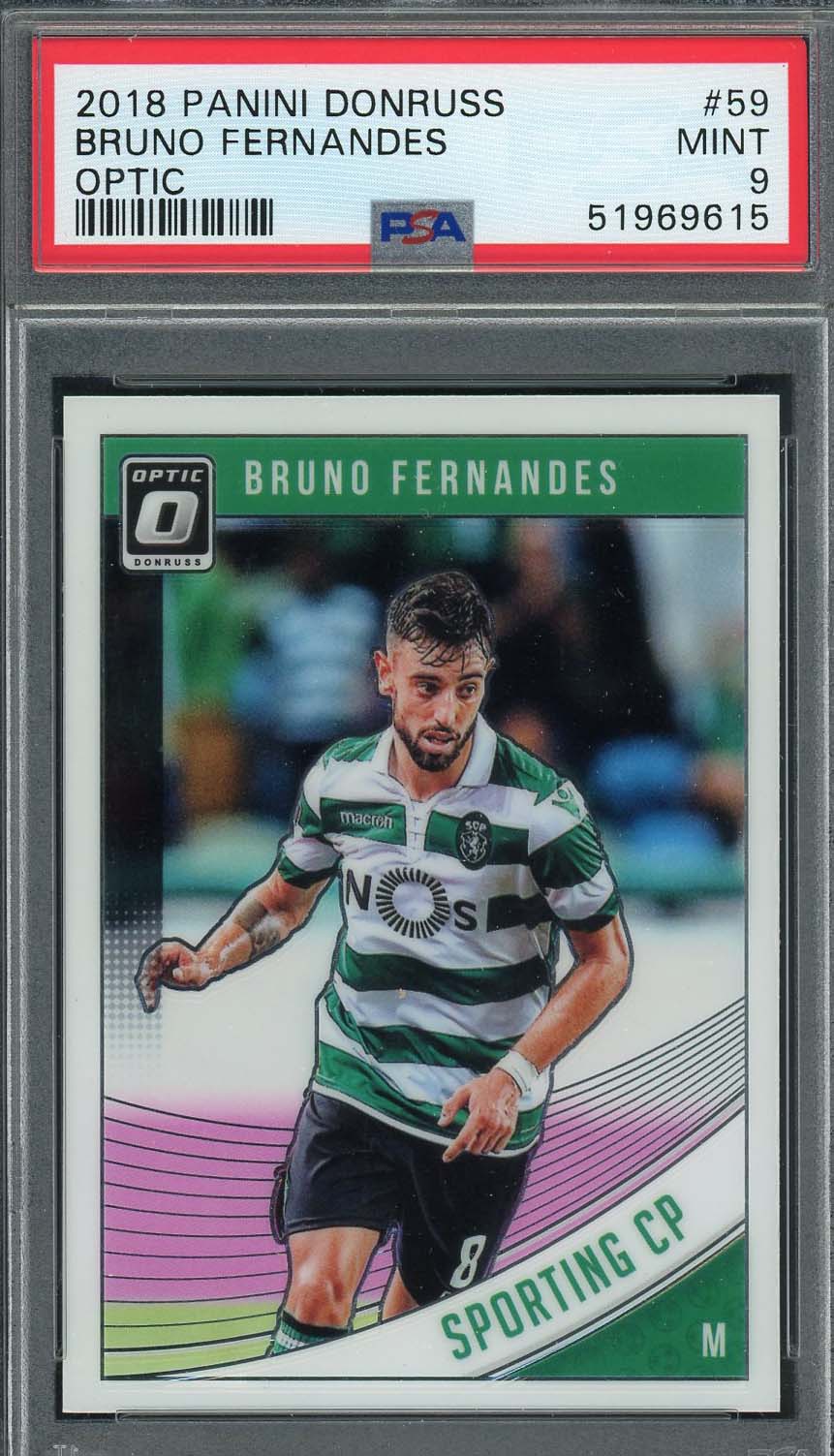 Bruno Fernandes 2018 Panini Donruss Optic Card #59 PSA 9