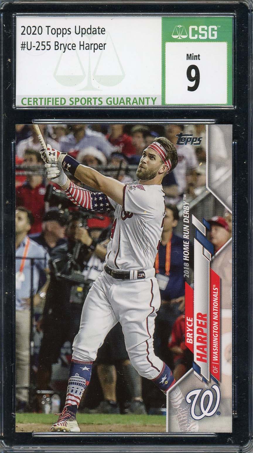 Bryce Harper 2020 Topps Update Baseball Card #U-255 Graded CSG 9