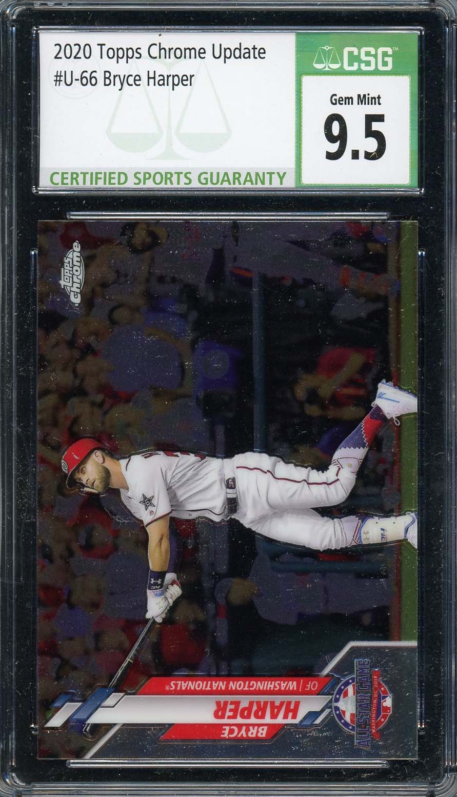 Bryce Harper 2020 Topps Chrome Update Card #U-66 Graded CSG 9.5
