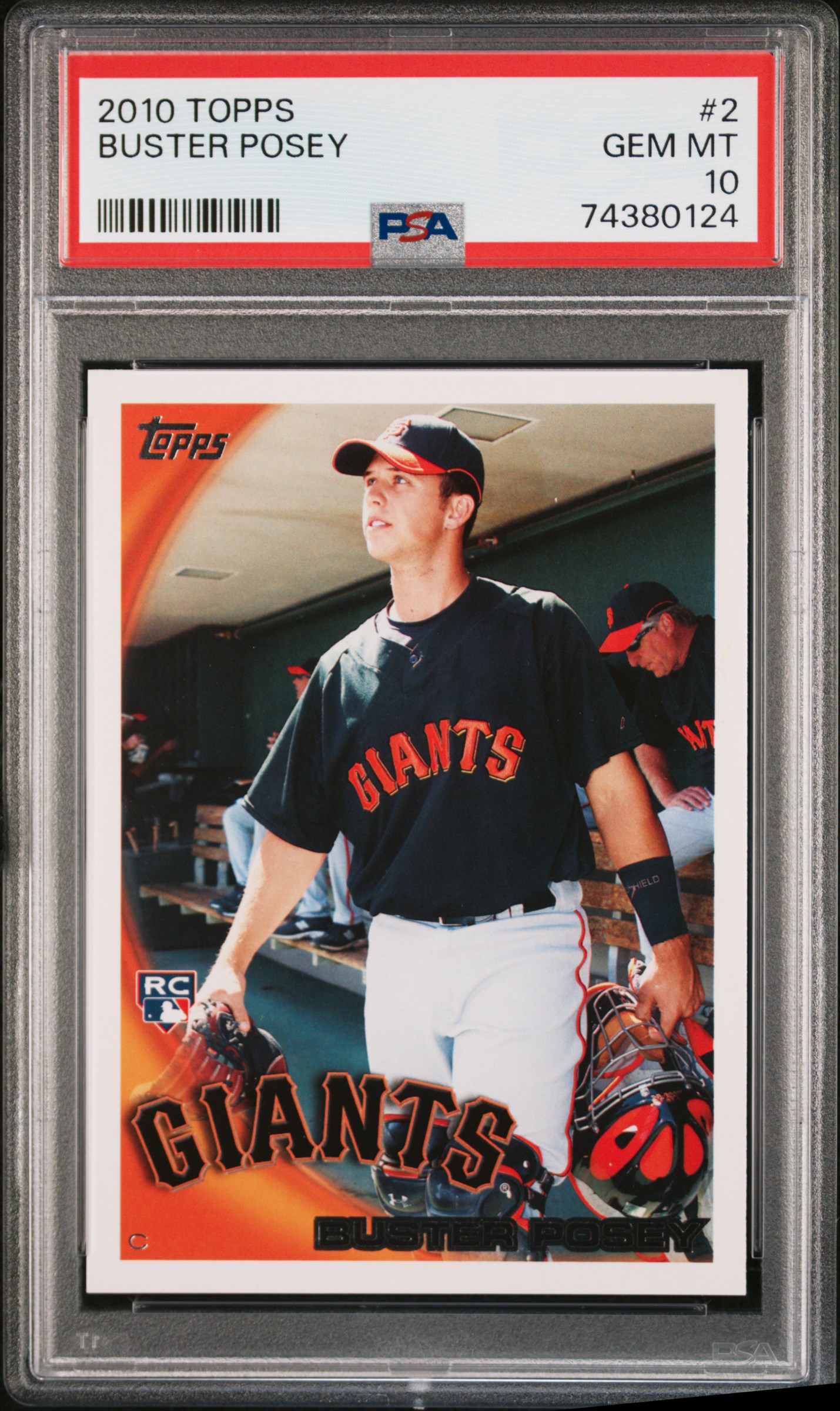 Buster Posey 2010 Topps Baseball Rookie Card #2 Graded PSA 10