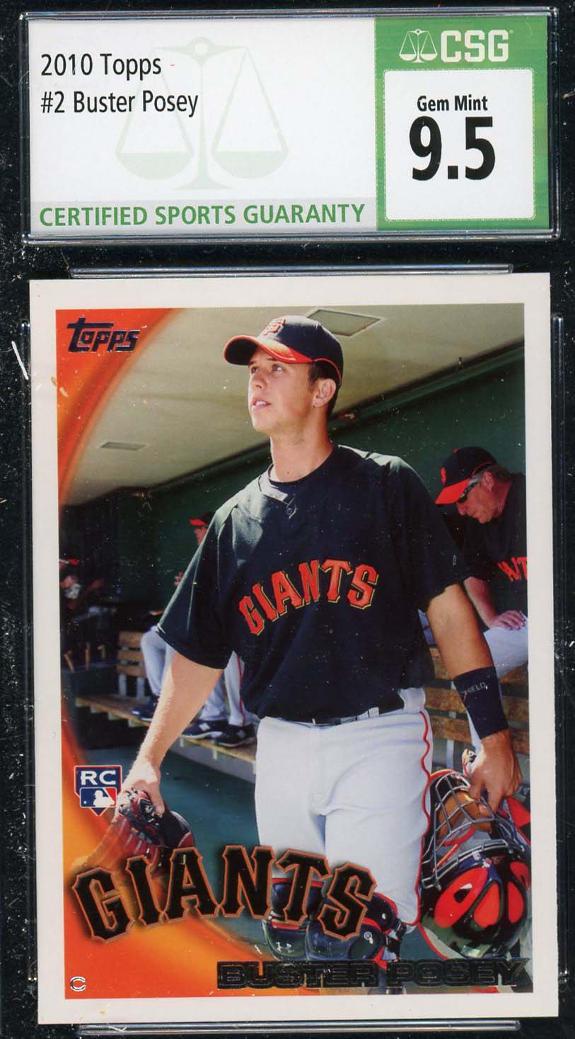Buster Posey 2010 Topps Baseball Rookie Card RC #2 Graded CSG 9.5